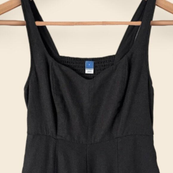 Black Linen Midi Dress, Small, NWT - Picture 3 of 4